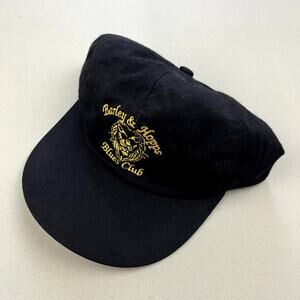 Vintage Barley & Hopps Blues Club Hat Cap Strapback Black Bar Music Lion 90s